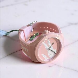 LACOSTE NEOCROC 2001218 PINK DIAL PINK & WHITE SILICONE STRAP 38MM WOMEN WATCH
